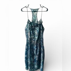 GAP Blue and Black Abstract Dress